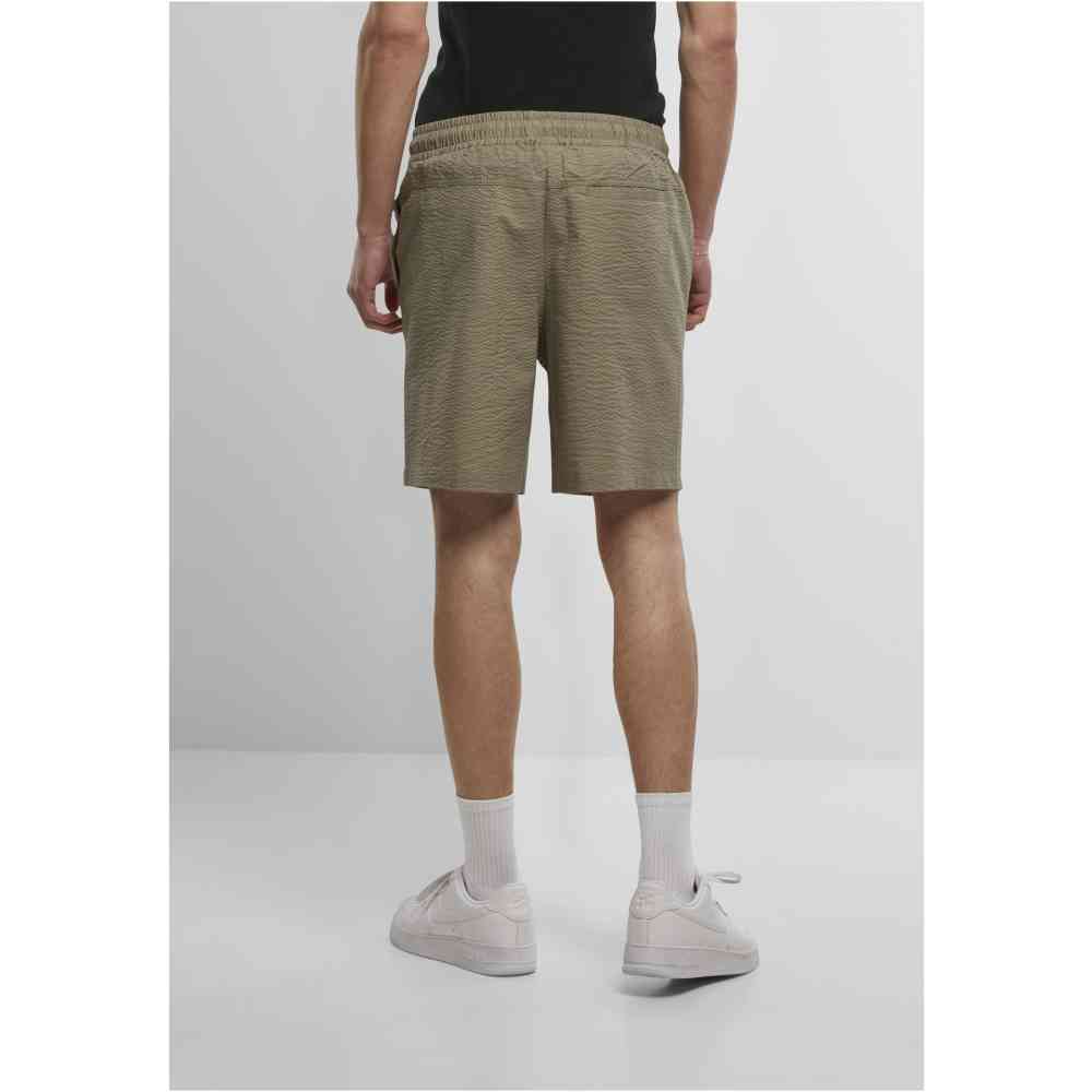 Urban Classics - Basic Seersucker Shorts - Olive green
